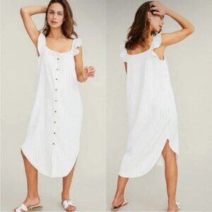Hatch The Jenna Dress in White Striped Size Small